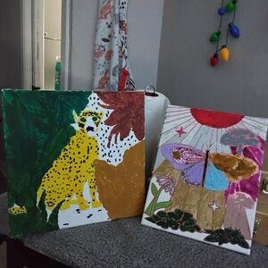 Colorful Animal Art Canvas Set
